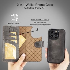 iPhone 14 & 14 Pro leather wallet cases